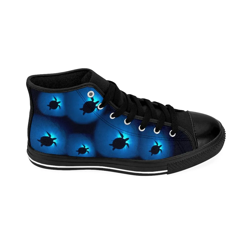 Sea Turtle Sunburst Men's High-top Sneakers