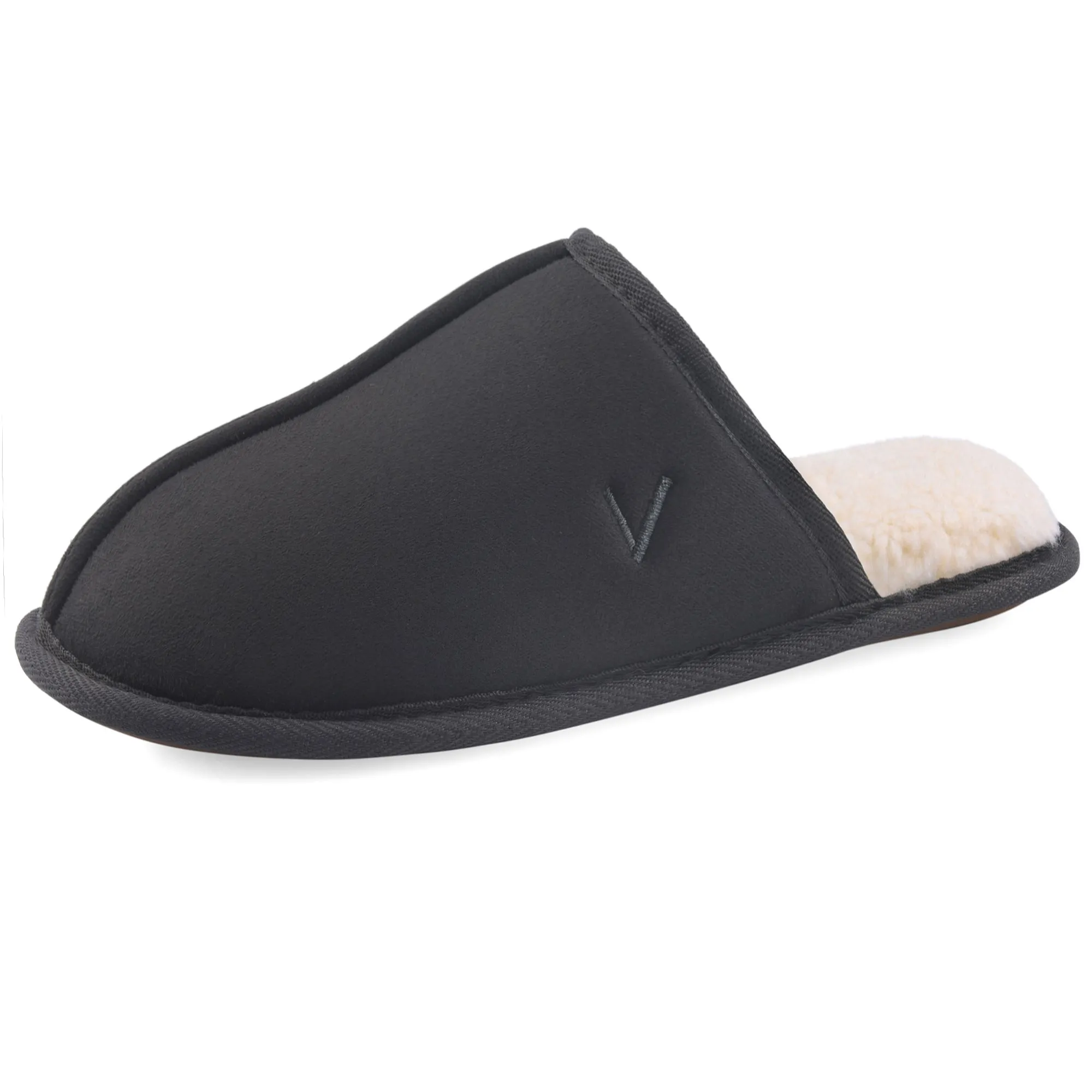 VONMAY Men's Suede Closed Toe Scuff Slipper Comfy Memory Foam Clog Lightweight Warm House Bedroom Shoes